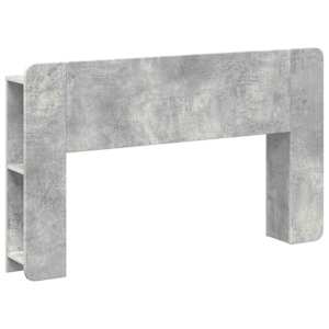 Posteljna glava s shranjevanjem Betonsko siva Inženirski les
