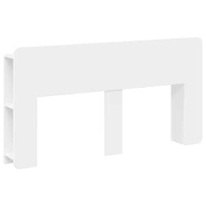 Posteljna glava s shranjevanjem Bela Inženirski les