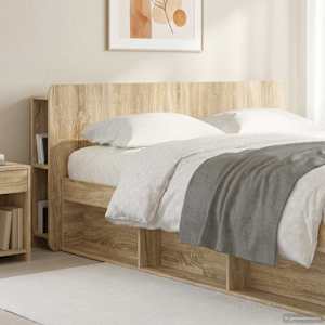 Posteljna glava s shranjevanjem Sonoma hrast Inženirski les