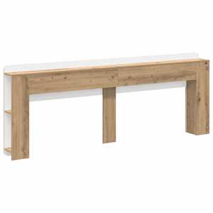 Čelo postele se skříňkou Dub artisan 180 cm Kompozitní dřevo - obrázek 7
