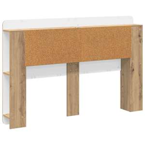 Čelo postele se skříňkou Dub artisan 140 cm Dřevěný materiál - obrázek 7