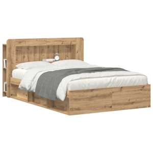 Čelo postele se skříňkou Dub artisan 160 cm Dřevěný materiál - obrázek 3