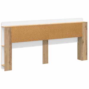 Čelo postele se skříňkou Dub artisan 180 cm Dřevěný materiál - obrázek 7