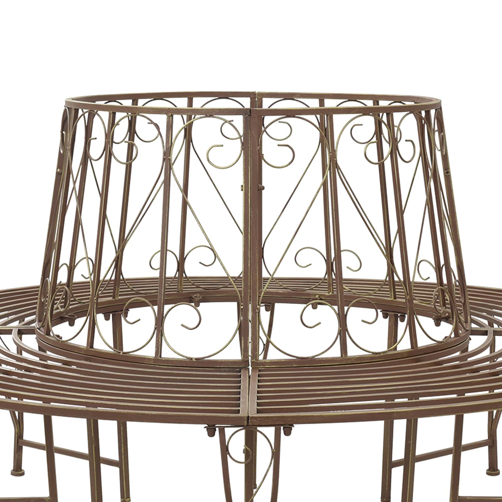 Banka Dreves 8-Število sedežev Ø 160 x 89 cm Jeklo Antik rjav - slika 5