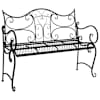 vidaXL Aiapink 2-Istekohtade arv 114 x 56,5 x 90 cm Teras Must