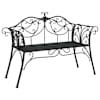 vidaXL Aiapink 2 -kohaline 131 x 47,5 x 90 cm Teras Must