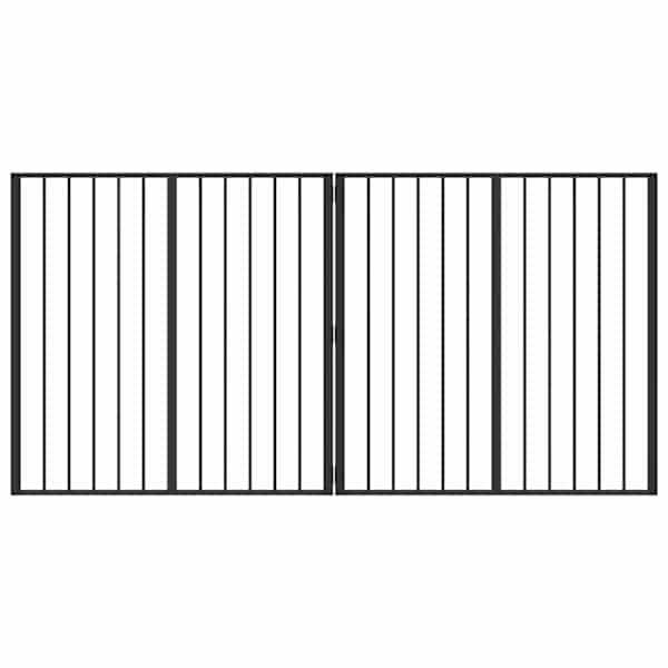 vidaXL Koera Aed 2 Panels Must 100 x 100 cm Tsingitud teras