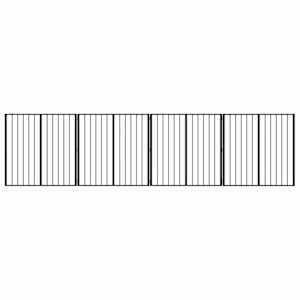 vidaXL Koera Aed 4 tk Must 100 x 100 cm Tsingitud teras