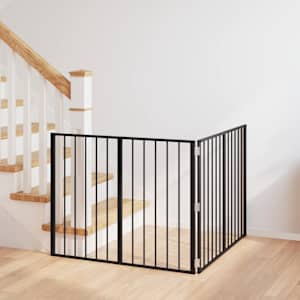 Pasja vrata 2 pcs Črna 100 x 80 cm Cinkana jeklena