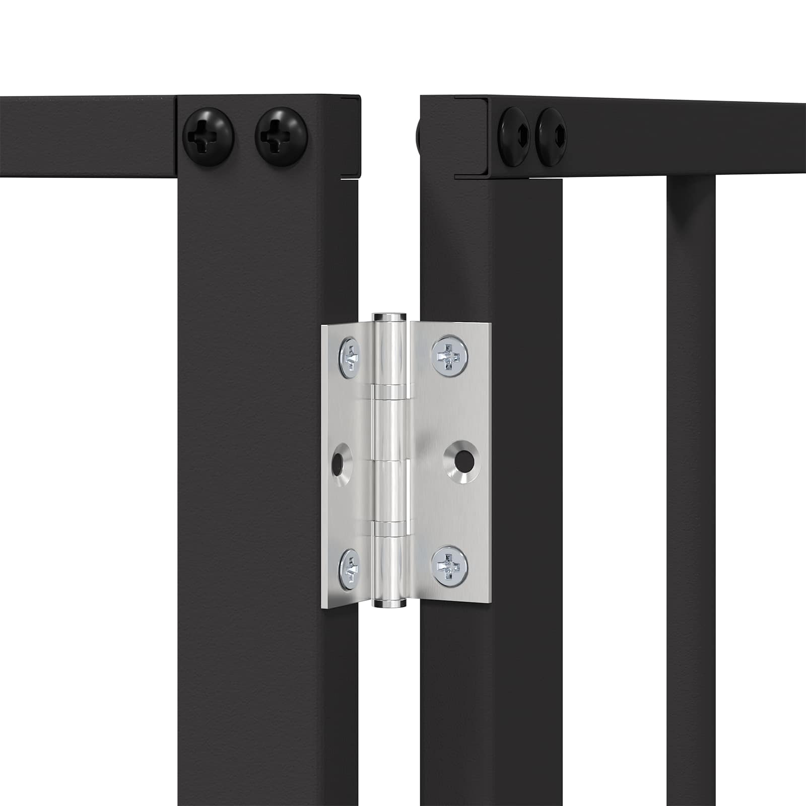 Hondenhek 8 pcs Zwart 80 x 100 cm Gegalvaniseerd staal image 5