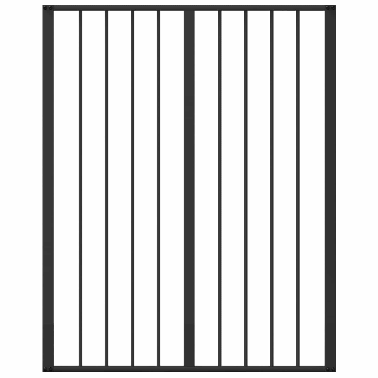 Hondenhek 8 pcs Zwart 80 x 100 cm Gegalvaniseerd staal image 4