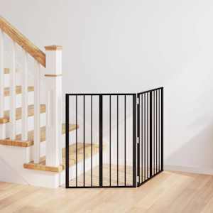 Pasja vrata 2 pcs Črna 60 x 80 cm Cinkana jeklena