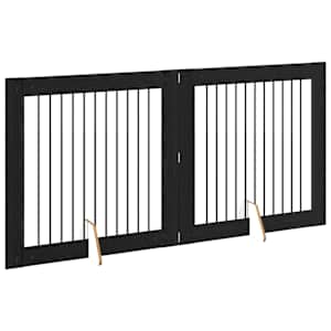 Zábrana pro psy se stojany 2 pcs Černý dub 100 x 100 cm - obrázek 4