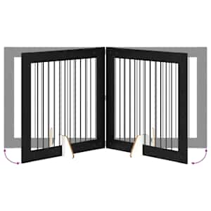 Zábrana pro psy se stojany 2 pcs Černý dub 100 x 100 cm - obrázek 8