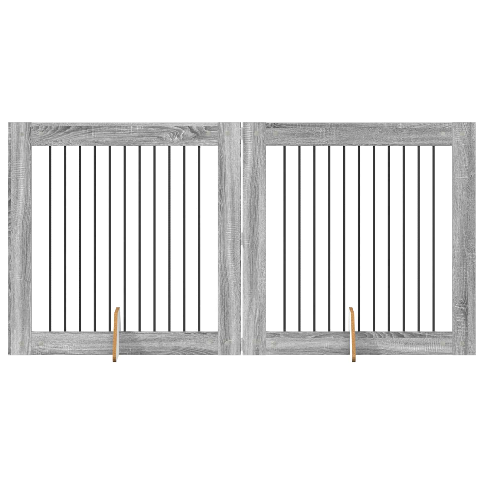 Thumbnail - vidaXL Hundespielzone 2 pcs Graues Sonoma 100 x 100 cm