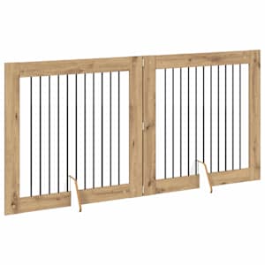 Skládací psí brána se stojany 2 pcs Dub artisan 200,5 cm - obrázek 3