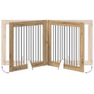 Skládací psí brána se stojany 2 pcs Dub artisan 200,5 cm - obrázek 7