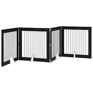 Skládací psí brána se stojany 4 pcs Černý dub 401 cm - obrázek 2