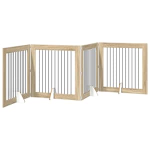 Skládací psí brána se stojany 4 pcs Dub sonoma 401 cm - obrázek 2