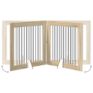 Skládací psí brána se stojany 4 pcs Dub sonoma 401 cm - obrázek 6