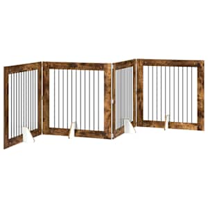 Skládací psí brána se stojany 4 pcs Kouřový dub 401 cm - obrázek 2