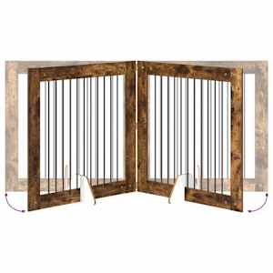 Skládací psí brána se stojany 4 pcs Kouřový dub 401 cm - obrázek 6