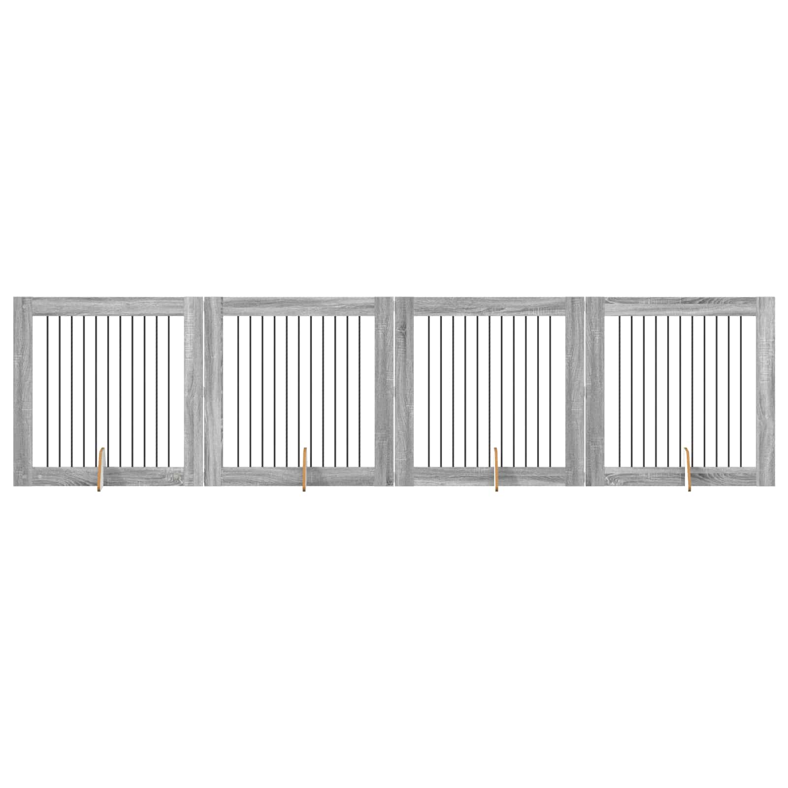 Hondenhekje met standaards 4 pcs Grijs sonoma 100 x 100 cm image 2