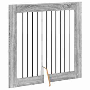 Zábrana pro psy se stojany 4 pcs Šedá sonoma 100 x 100 cm - obrázek 5