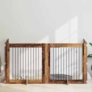 Vrata za pse z stojali 4 pcs Star les 100 x 100 cm