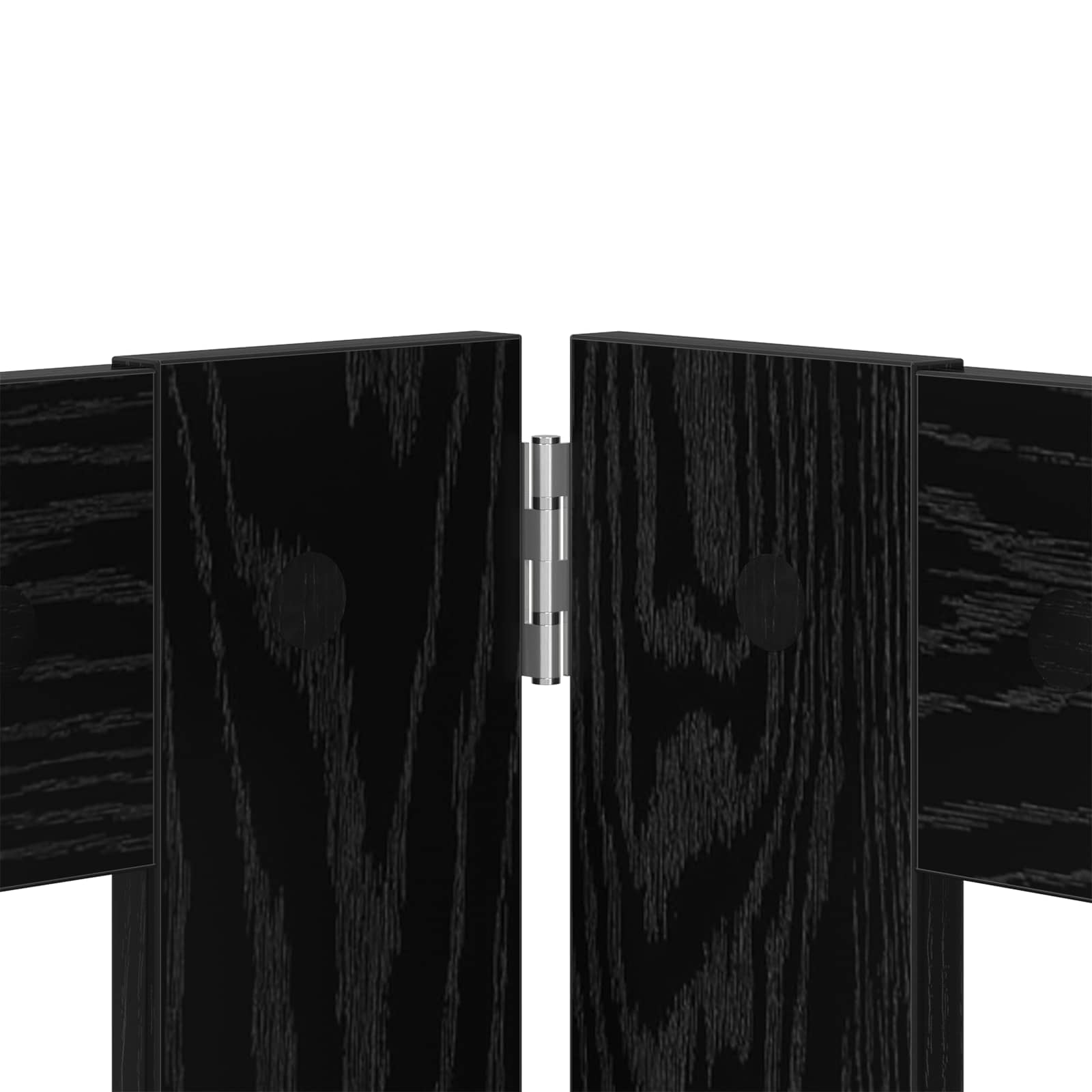 Hondenhekje met standaards 2 pcs Zwart eiken 80 x 100 cm image 6