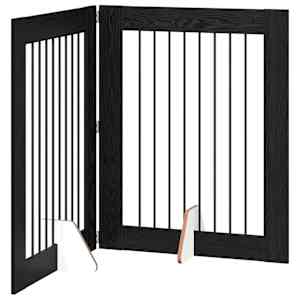 Skládací psí brána se stojany 2 pcs Černý dub 160,5 cm - obrázek 2