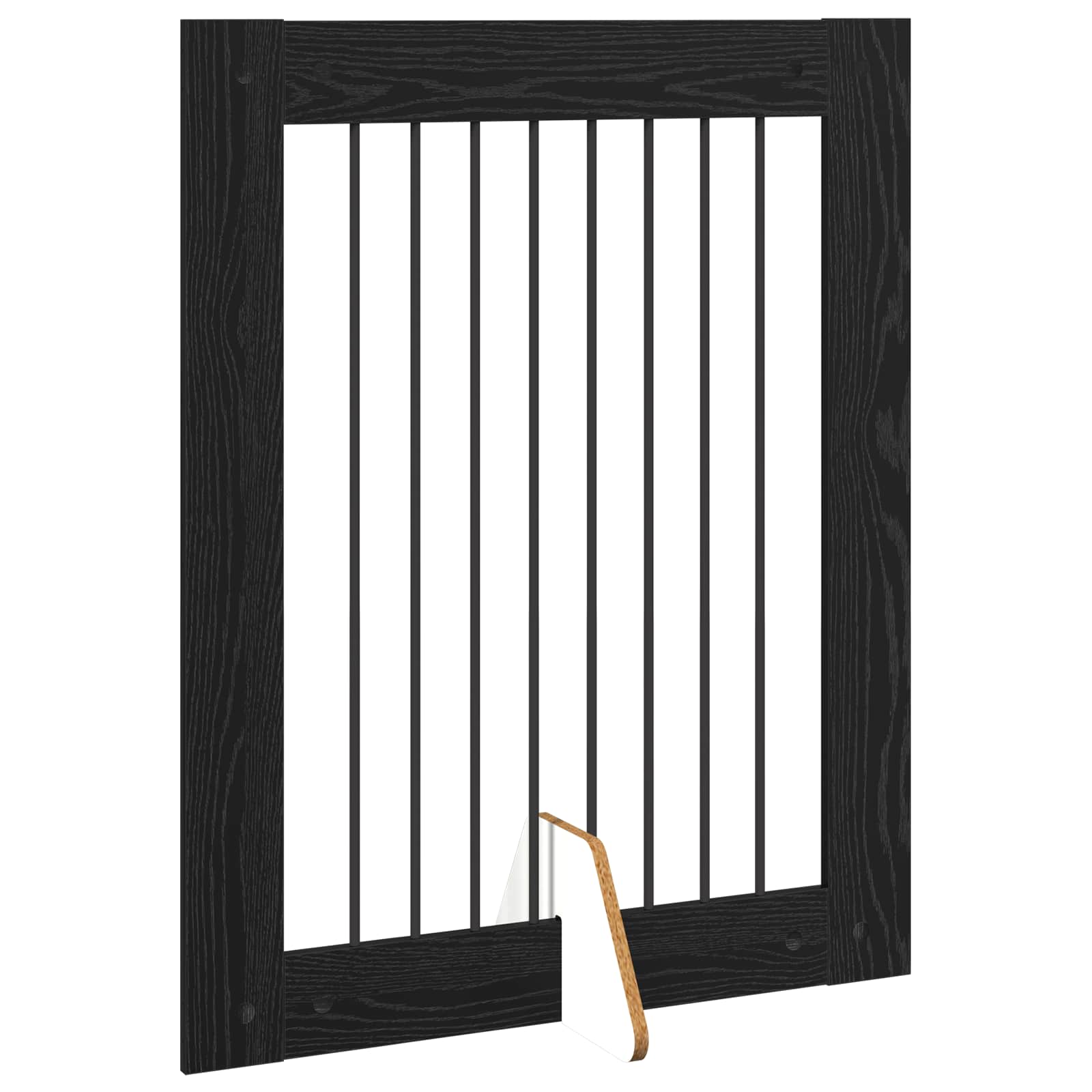 Hondenhekje met standaards 2 pcs Zwart eiken 80 x 100 cm image 5