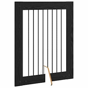 Skládací psí brána se stojany 2 pcs Černý dub 160,5 cm - obrázek 4