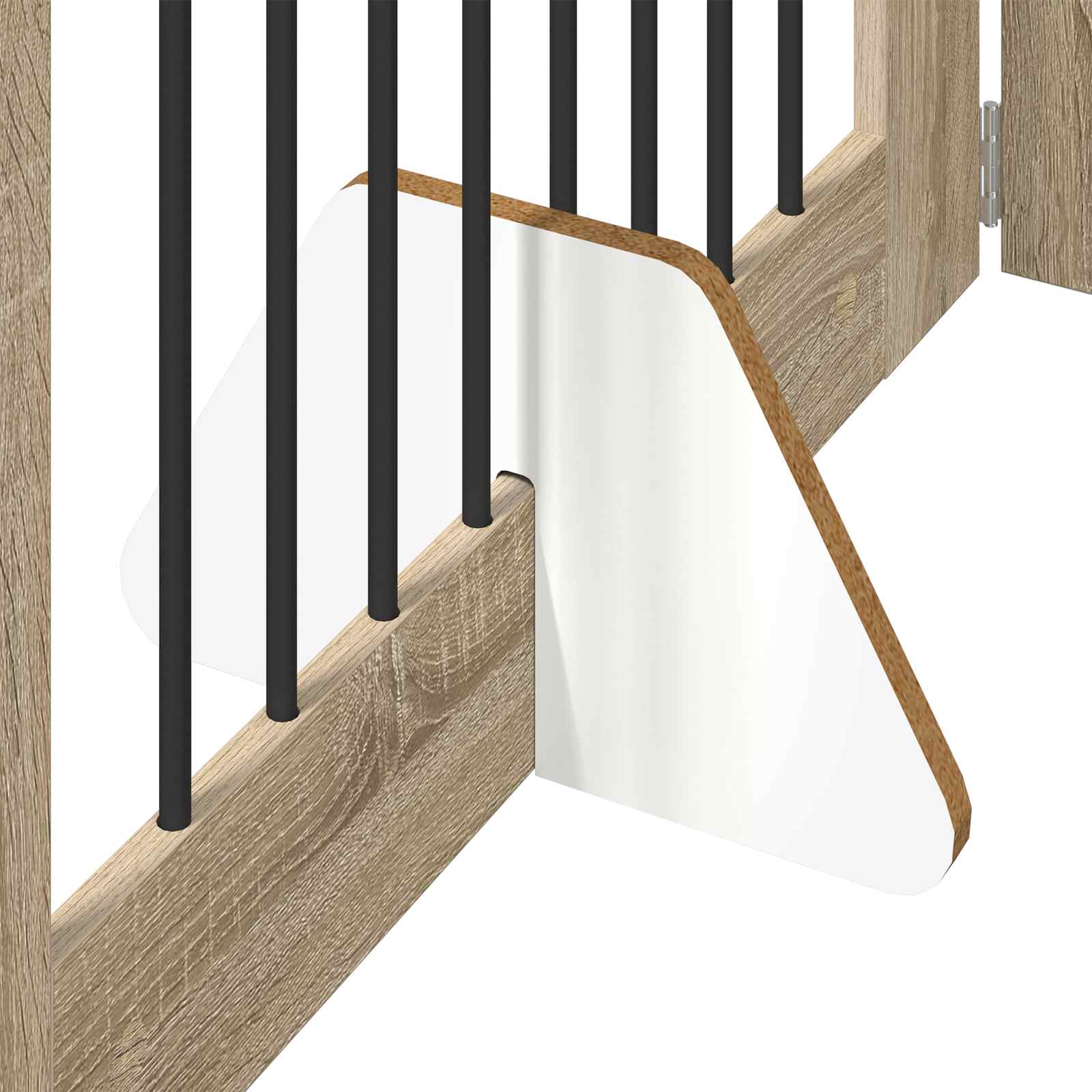 Vrata za pse z stojali 2 pcs Sonoma hrast 80 x 100 cm - slika 7