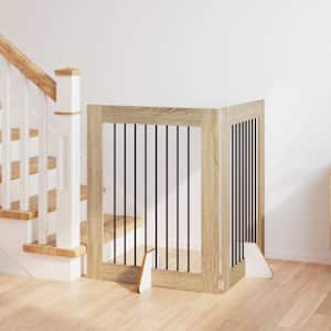 Vrata za pse z stojali 2 pcs Sonoma hrast 80 x 100 cm