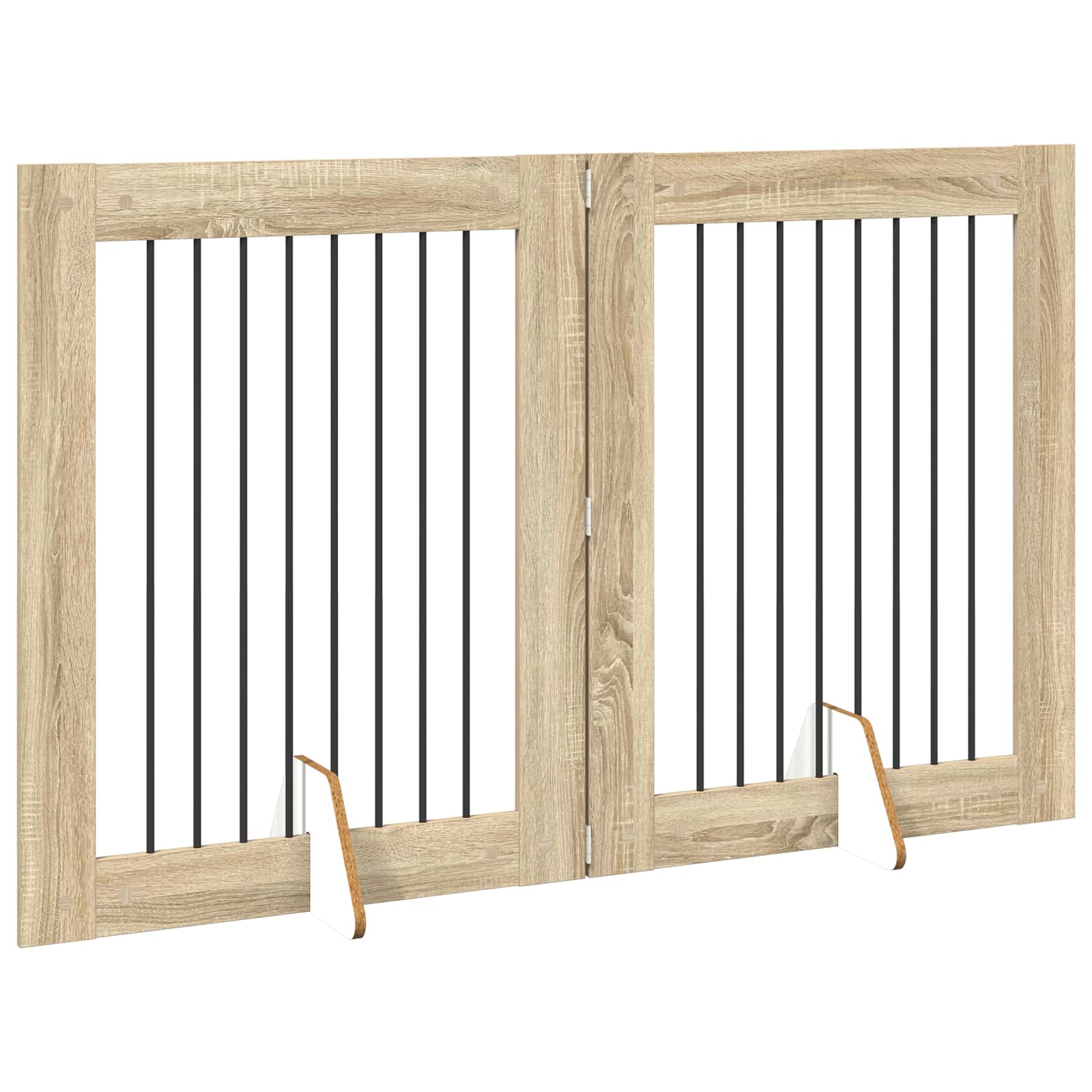 Vrata za pse z stojali 2 pcs Sonoma hrast 80 x 100 cm - slika 4