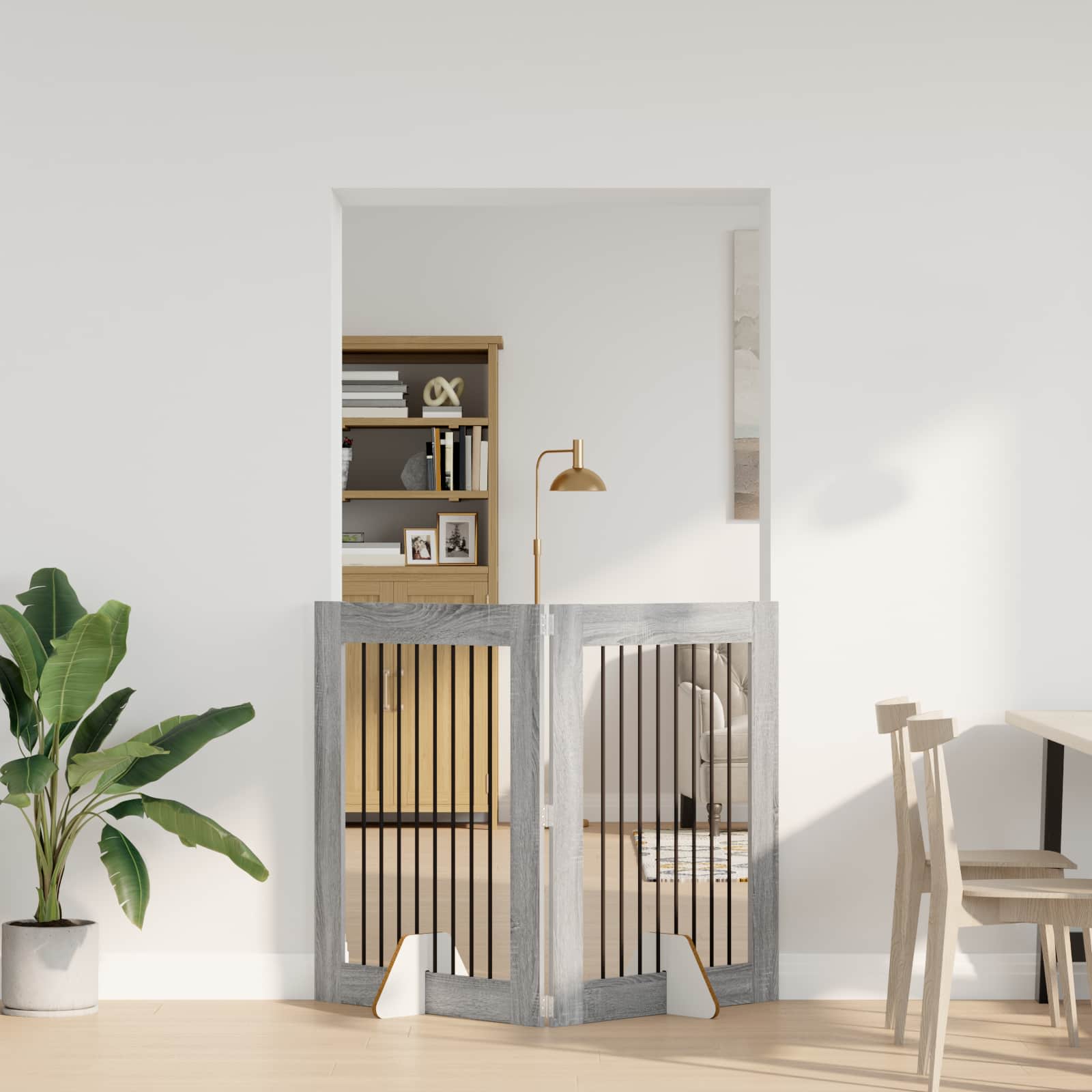 Hondenhekje met standaards 2 pcs Grijs sonoma 80 x 100 cm image 3