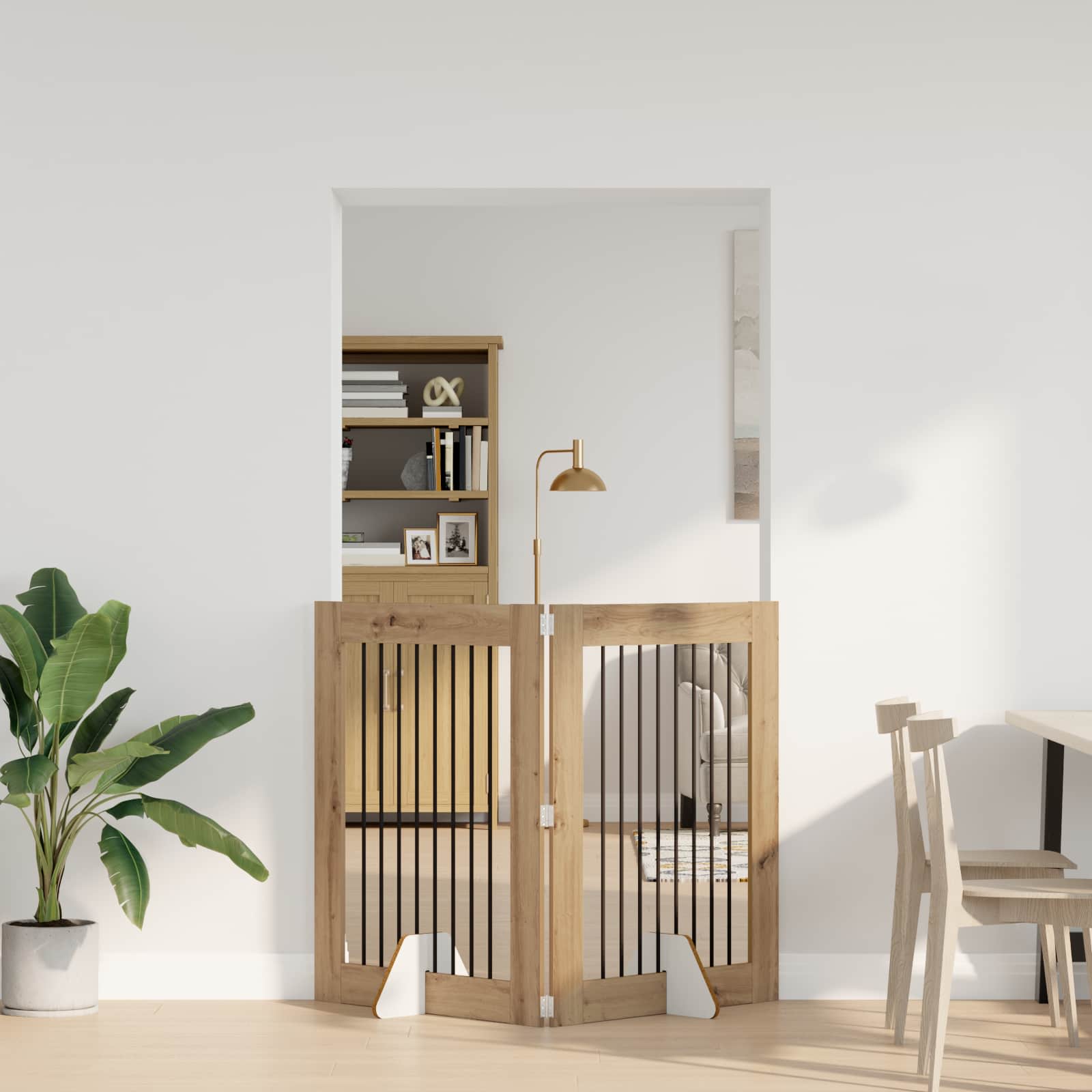 Vrata za pse z stojali 2 pcs Artisan hrast 80 x 100 cm - slika 3