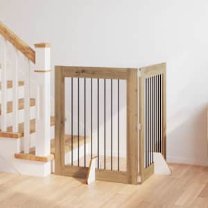 Vrata za pse z stojali 2 pcs Artisan hrast 80 x 100 cm