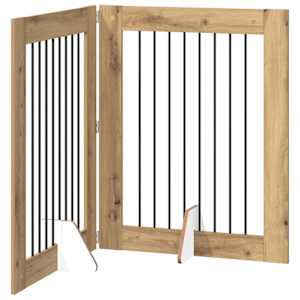 Skládací psí brána se stojany 2 pcs Dub artisan 160,5 cm - obrázek 2