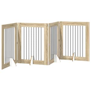 Skládací psí brána se stojany 4 pcs Dub sonoma 321 cm - obrázek 2