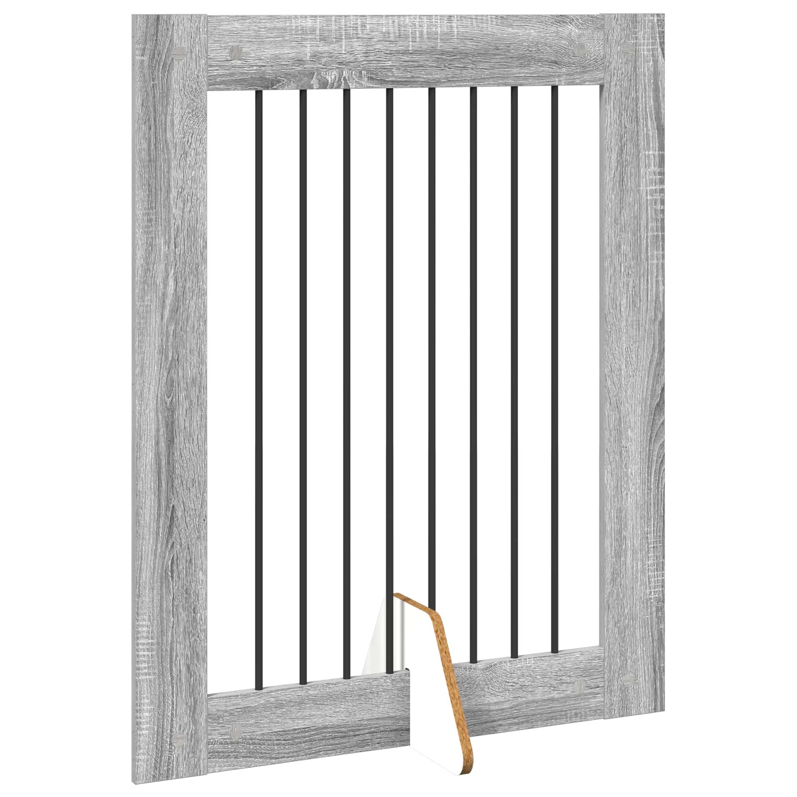 Hondenhekje met standaards 4 pcs Grijs sonoma 80 x 100 cm image 5