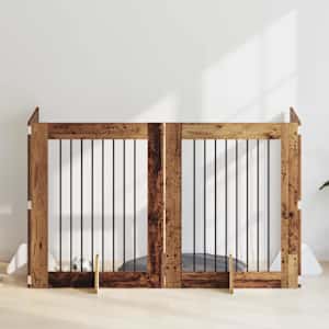 Vrata za pse z stojali 4 pcs Star les 80 x 100 cm