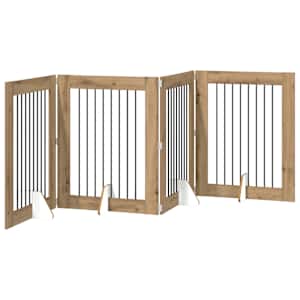 Skládací psí brána se stojany 4 pcs Dub artisan 321 cm - obrázek 2