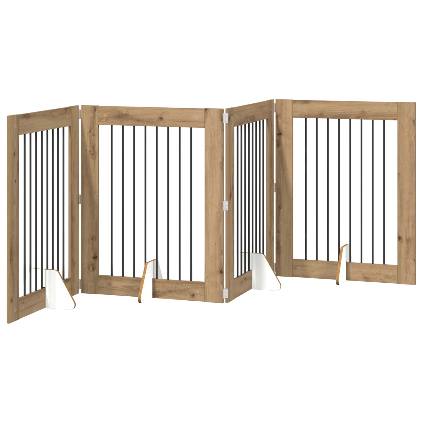 Vrata za pse z stojali 4 pcs Artisan hrast 80 x 100 cm - slika 4