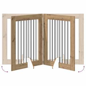Skládací psí brána se stojany 4 pcs Dub artisan 321 cm - obrázek 6