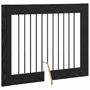 Zábrana pro psy se stojany 2 pcs Černý dub 100 x 80 cm - obrázek 5