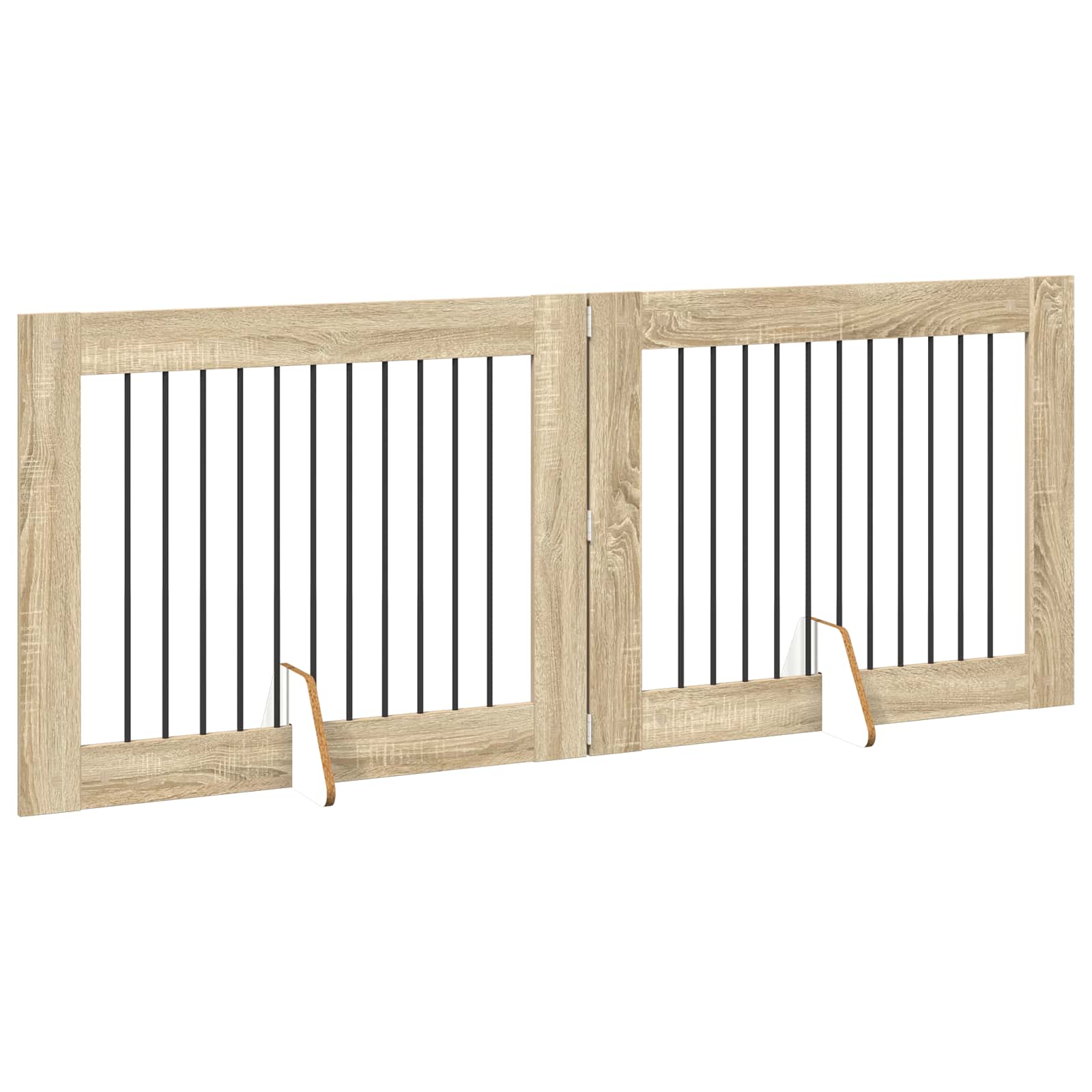 Vrata za pse z stojali 2 pcs Sonoma hrast 100 x 80 cm - slika 4