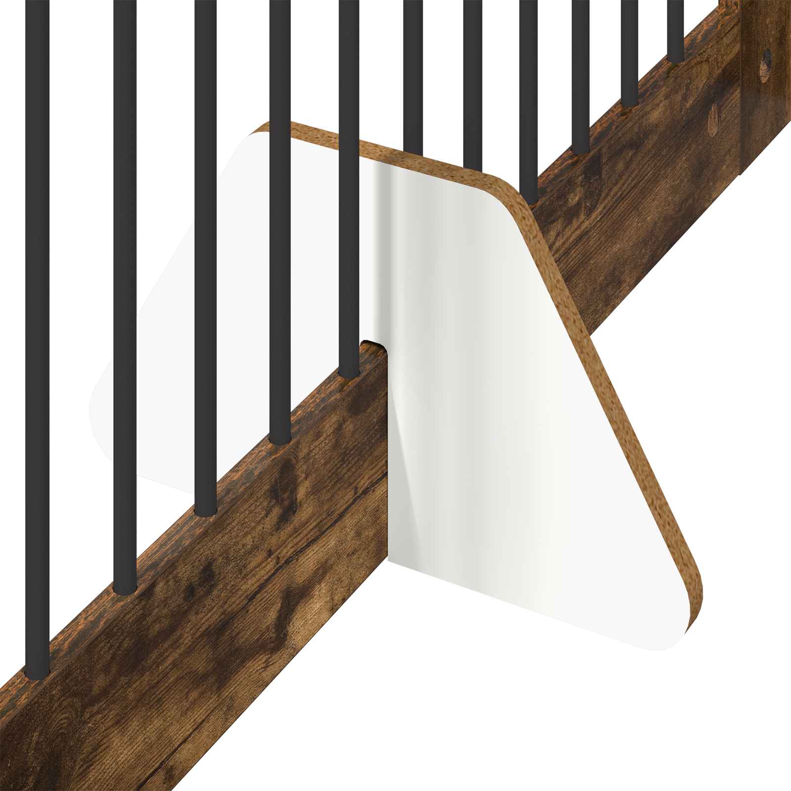 Hondenhekje met standaards 2 pcs Gerookt eiken 100 x 80 cm image 7
