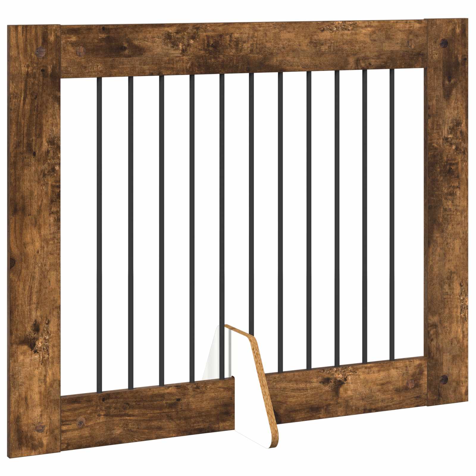 Hondenhekje met standaards 2 pcs Gerookt eiken 100 x 80 cm image 5